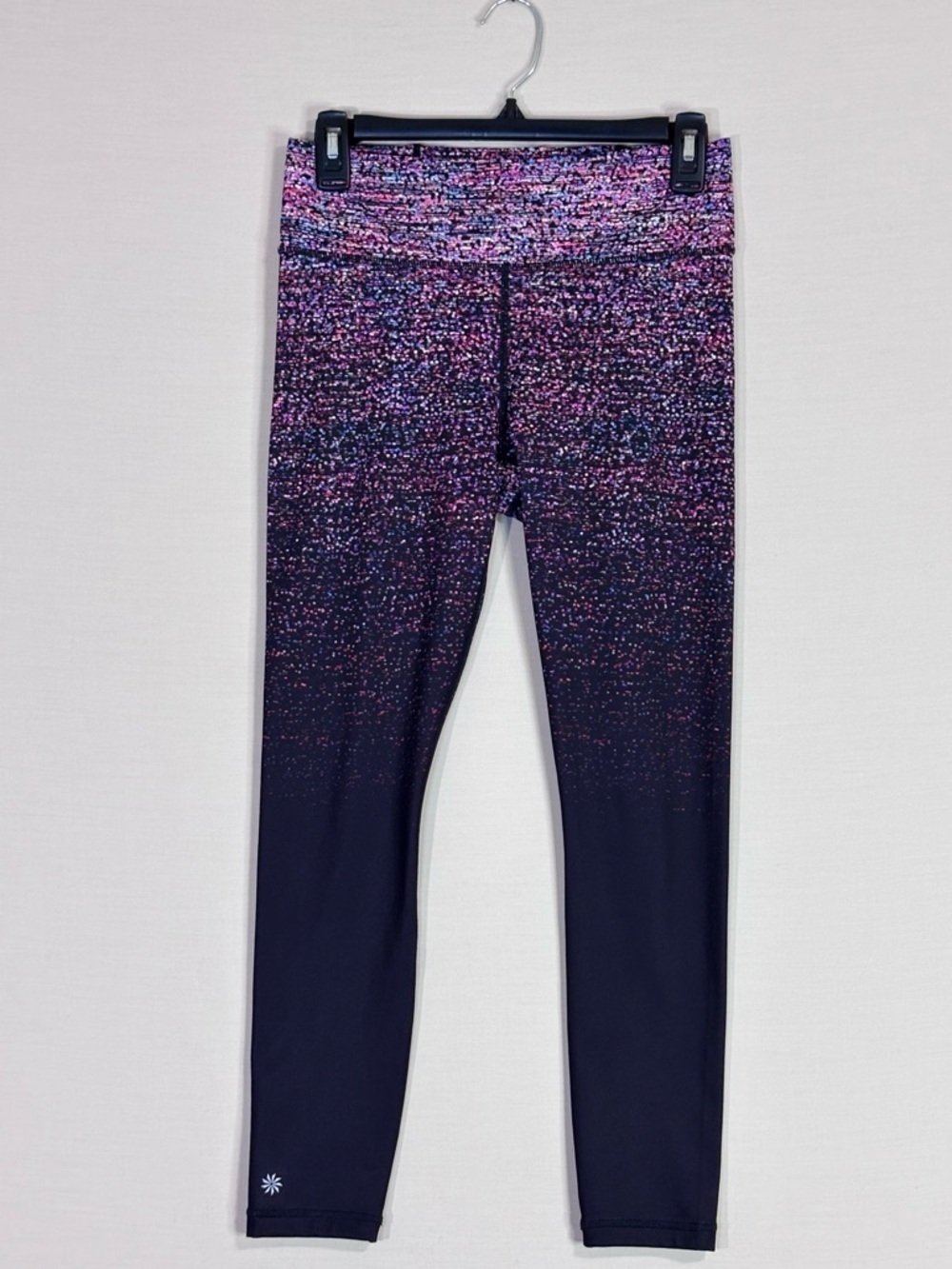 Athleta Navy to Purple Gradient Speckle Leggings
